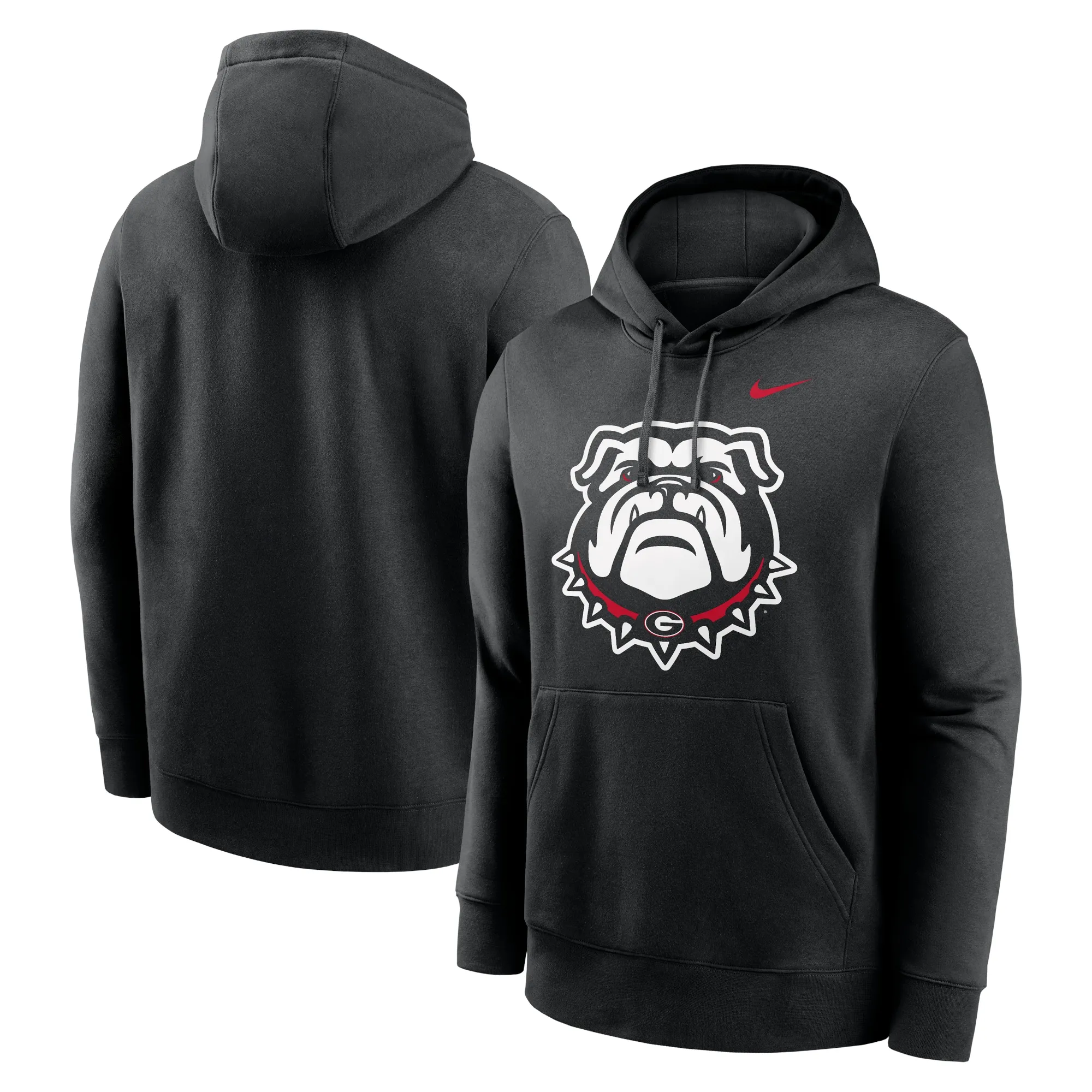 Men's Nike Black Georgia Bulldogs Primetime Alternate Logo Club Fleece Pullover Hoodie