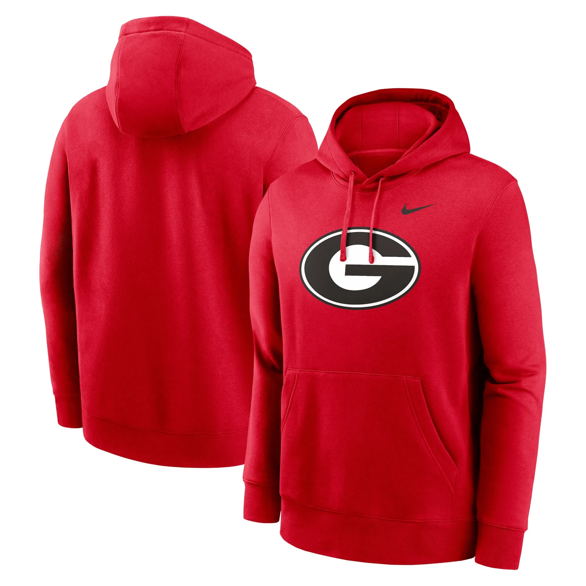 Men's Nike Red Georgia Bulldogs Primetime Evergreen Club Fleece Pullover Hoodie