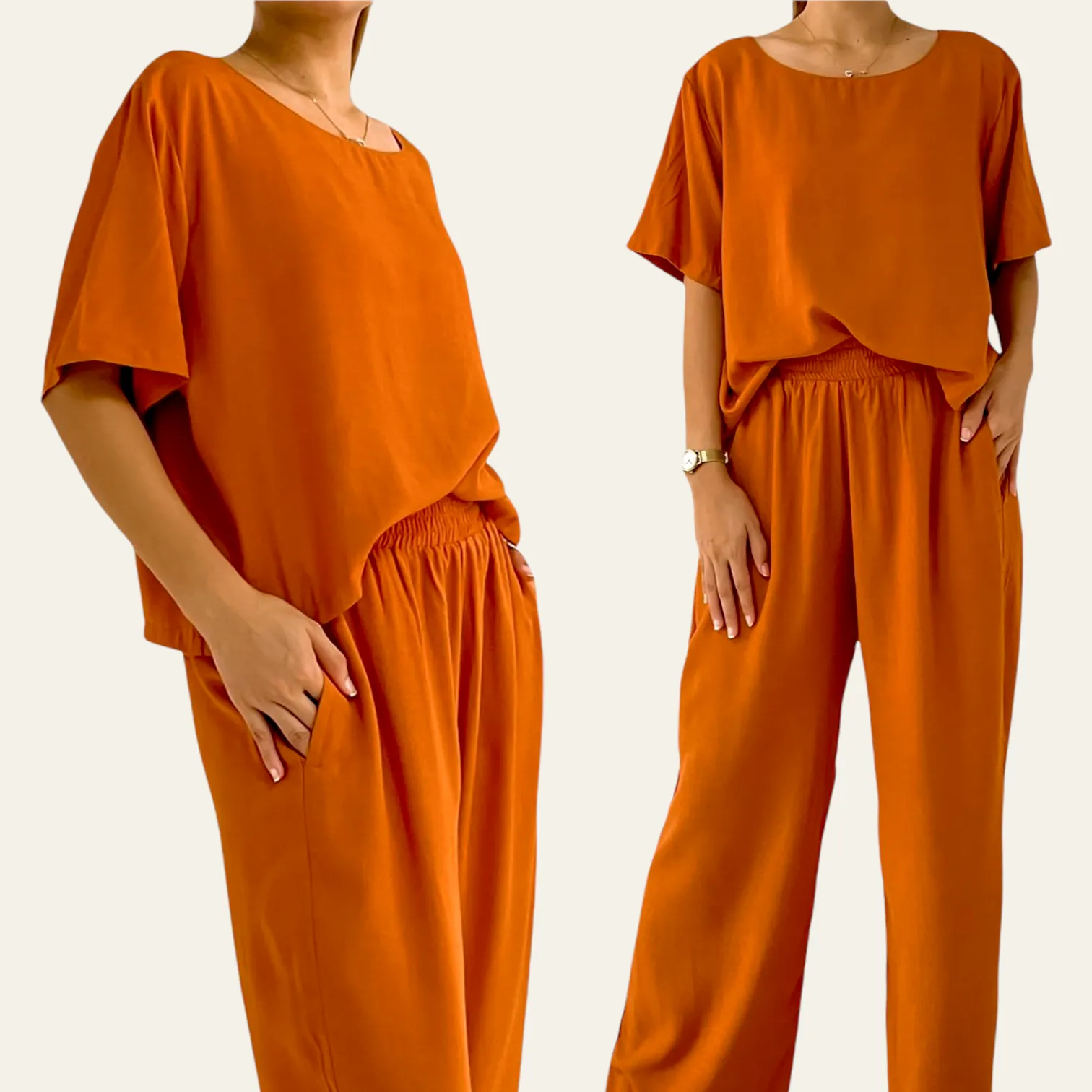 MILLIE Woven Boxy Top and Pants Set