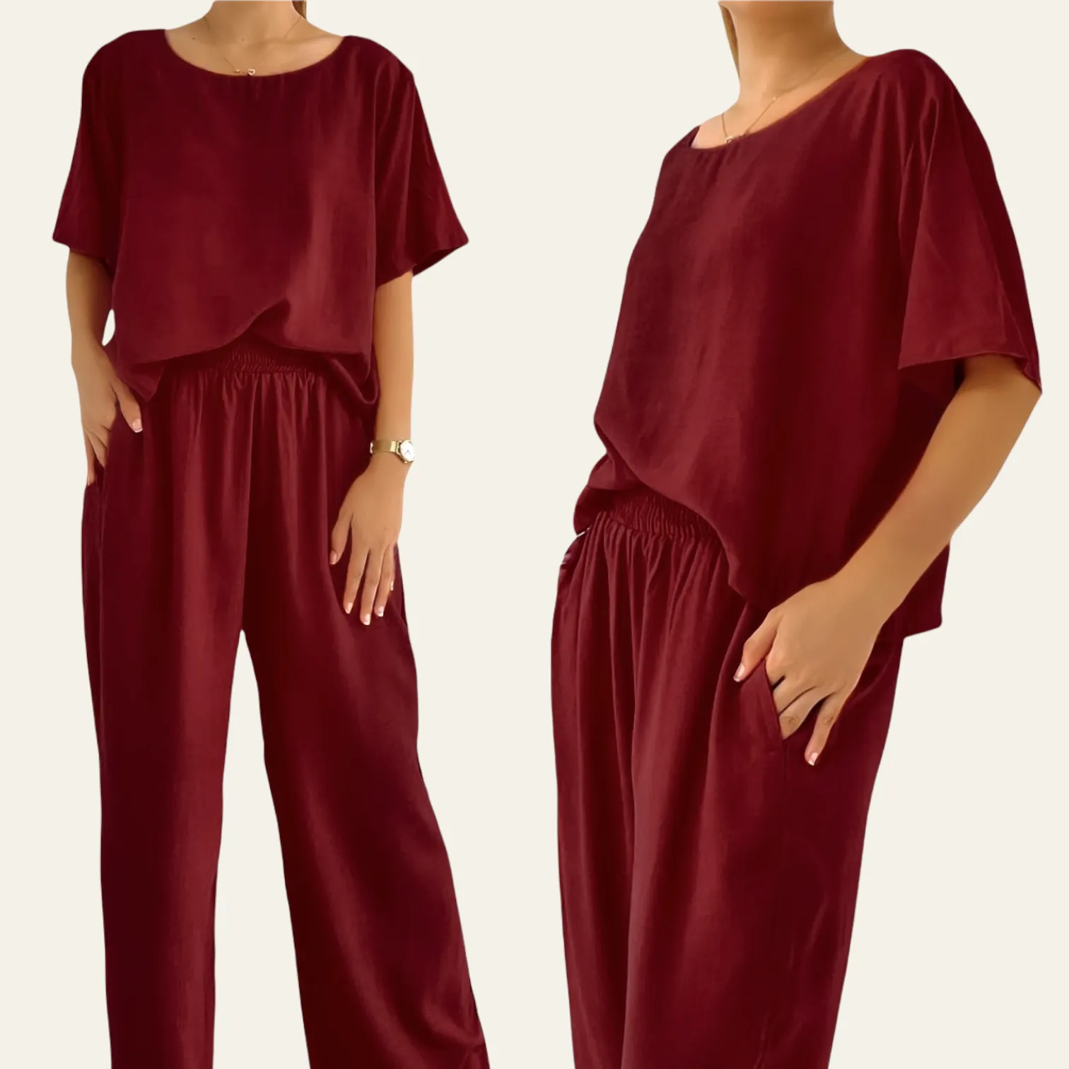 MILLIE Woven Boxy Top and Pants Set