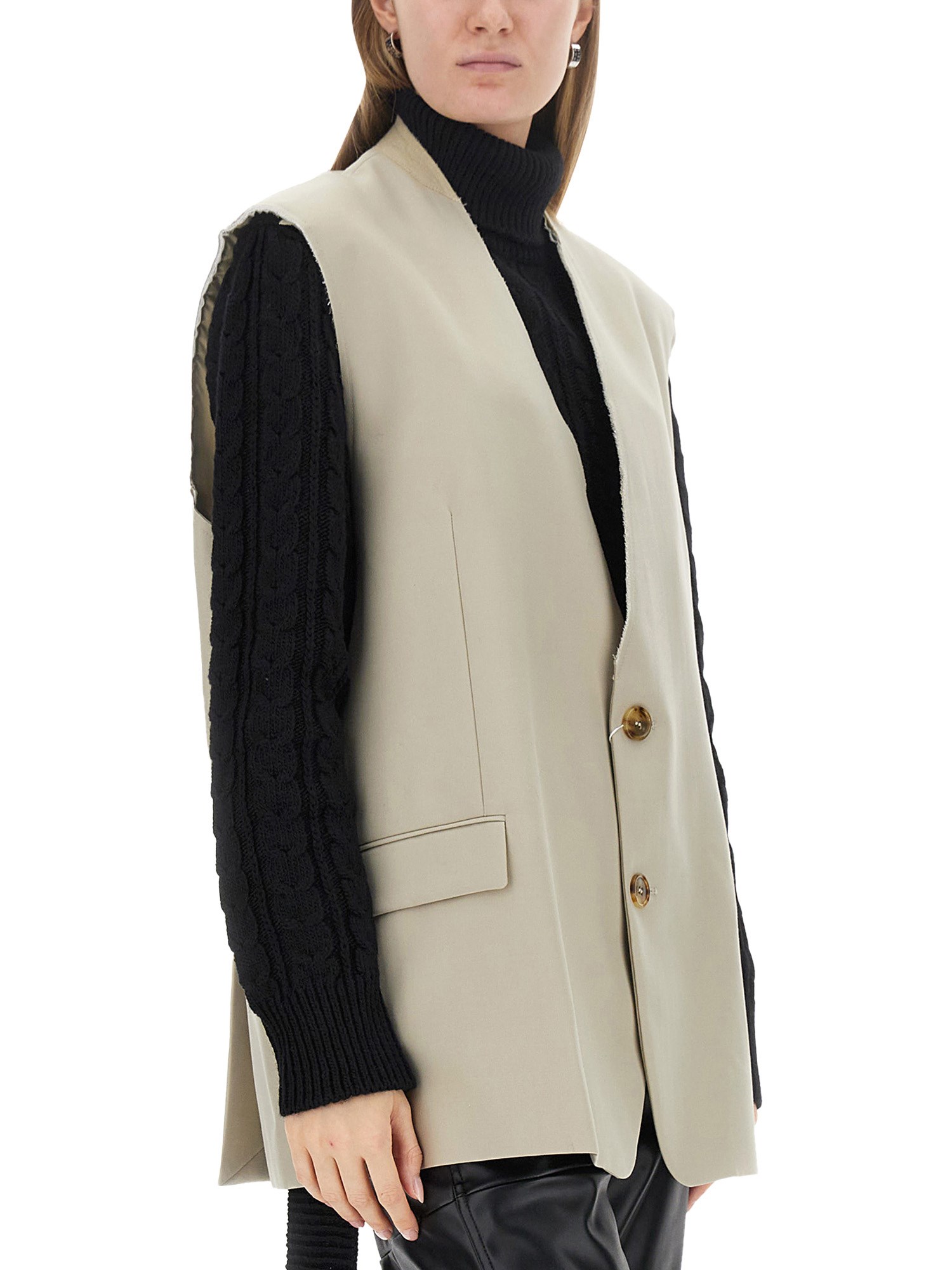 MM6 MAISON MARGIELA    SINGLE-BREASTED WOOL TAILORING VEST