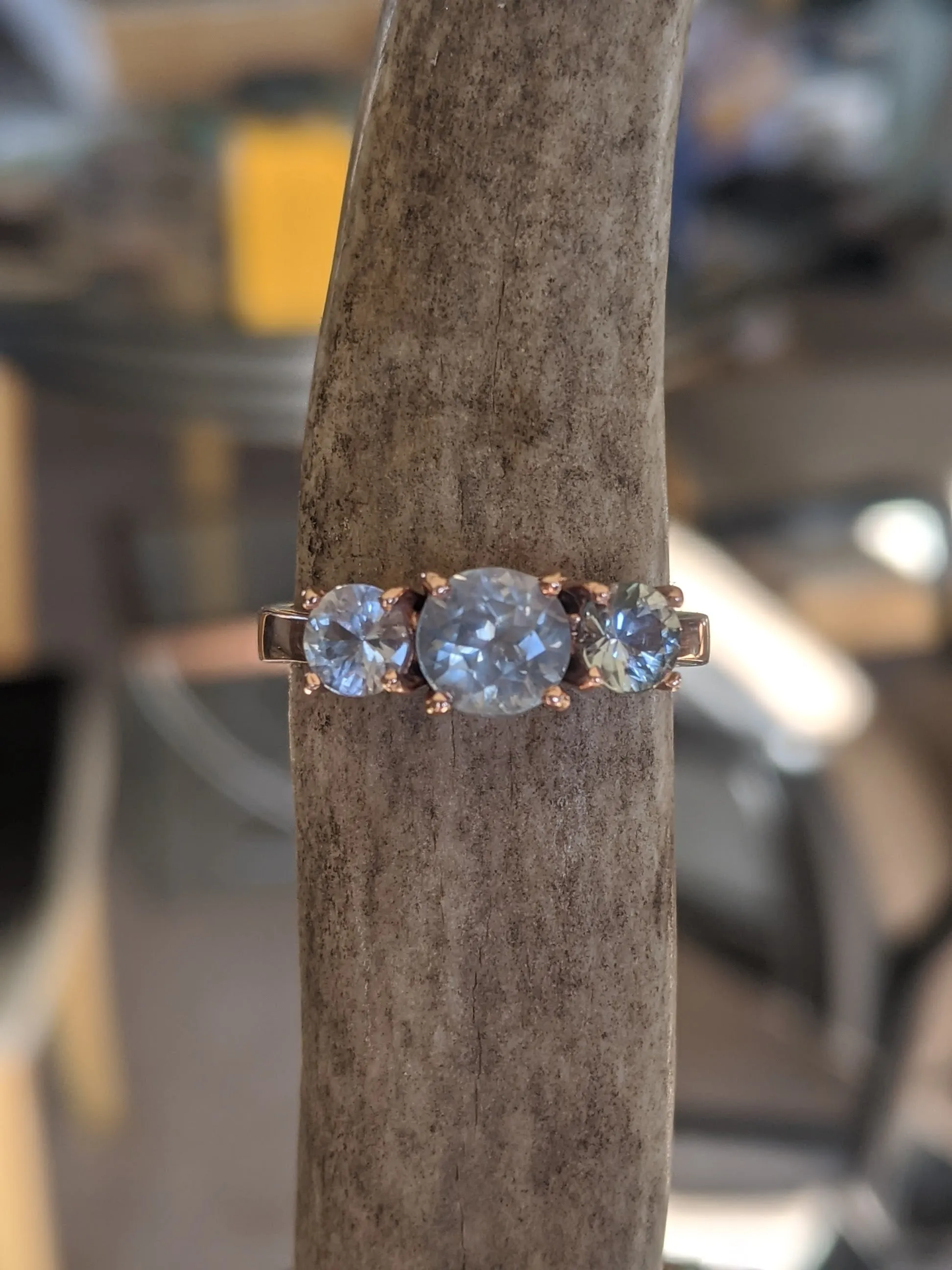 MONTANA SAPPHIRE 10K ROSE GOLD RING