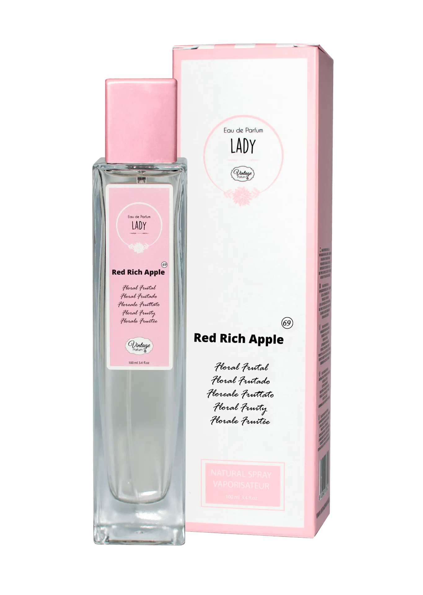 N69 Red Rich Apple Vintage Feminino