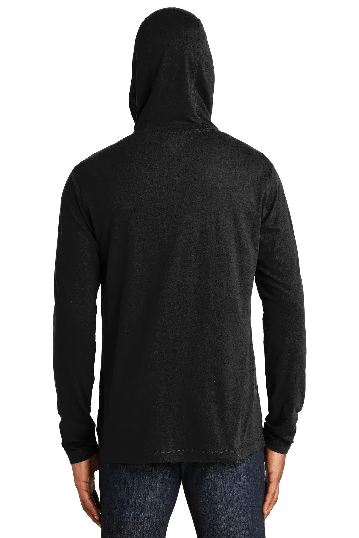 New Era Tri Blend Performance Pullover Hoodie Tee NEA131 Black Solid