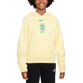 Nike Brazil National Team Youth Yellow Air Pullover Hoodie