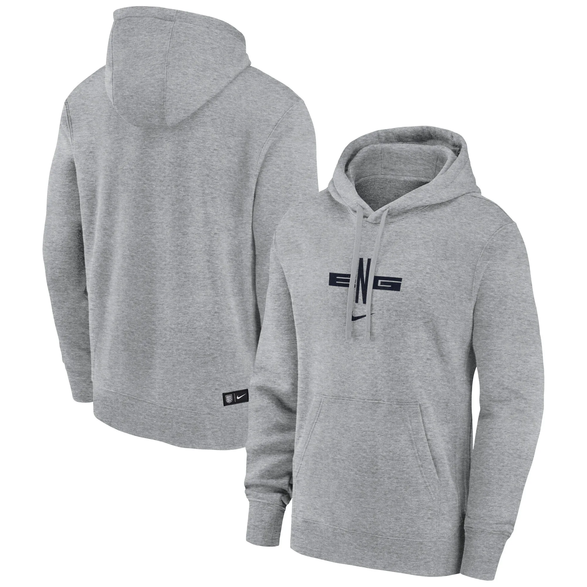 Nike England National Team Gray Club Logo Pullover Hoodie