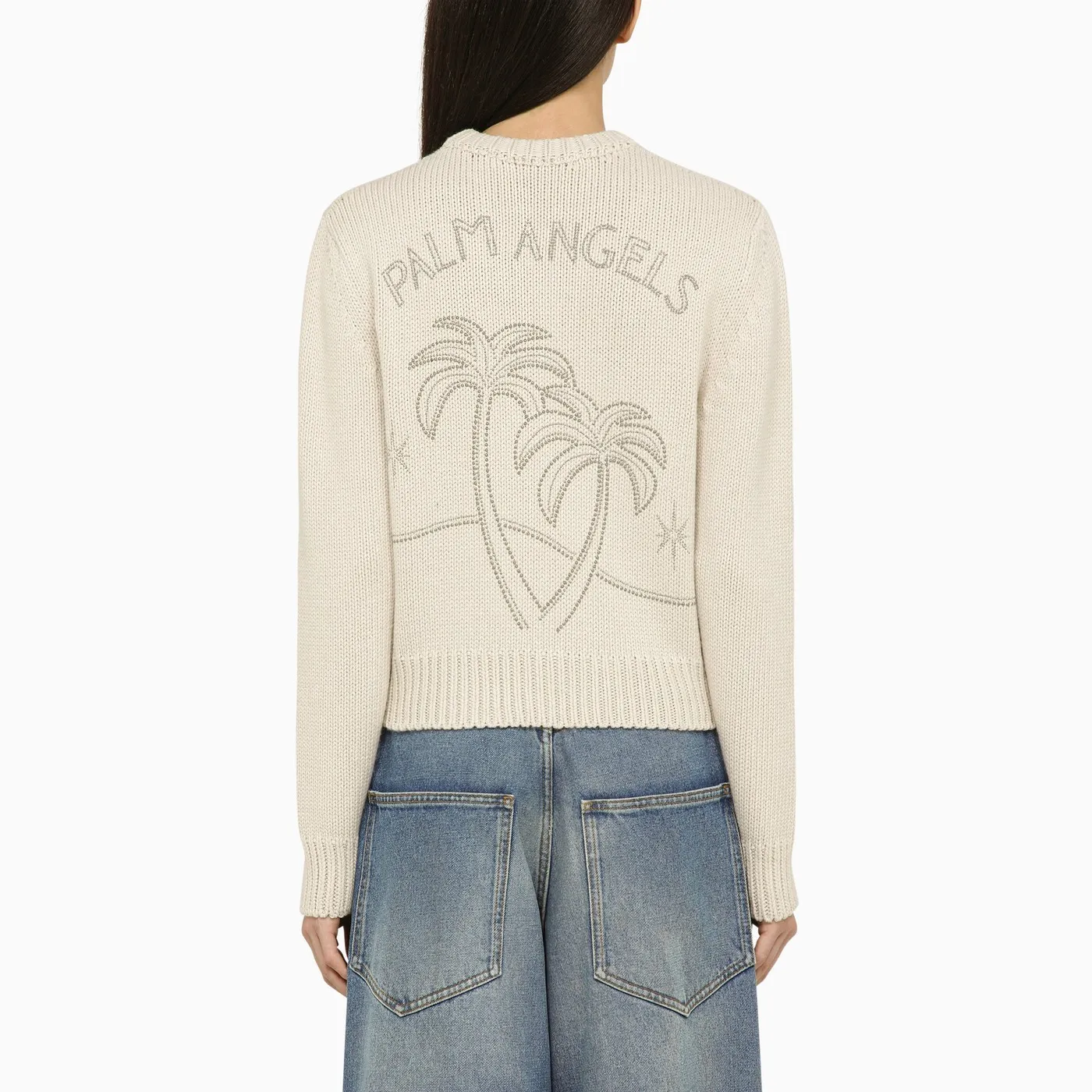 Palm Angels  |Crew Neck Casual Style Unisex Wool Nylon Blended Fabrics