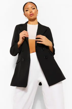 Petite Double Breasted Pocket Detail Blazer