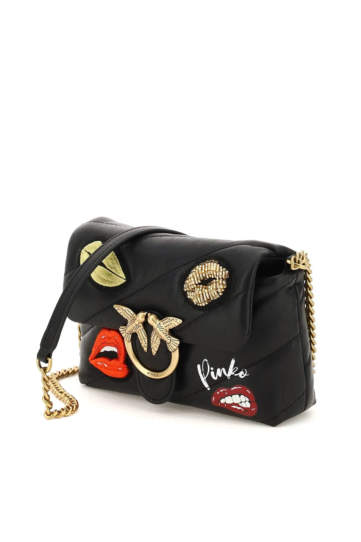 Pinko Baby Love Red Lips Puff Shoulder Bag