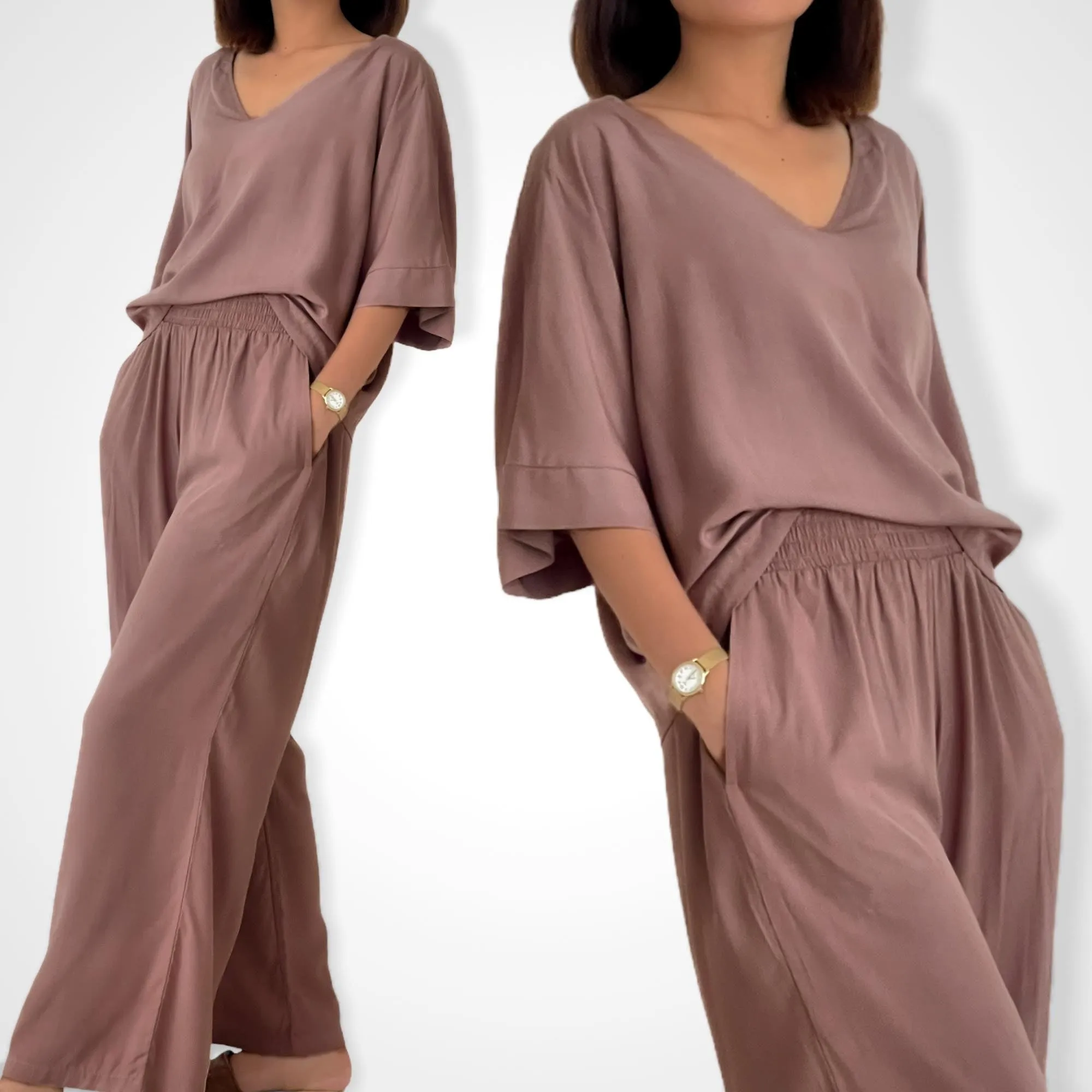 POCAHONTAS Woven  Boxy Top and Pants Set