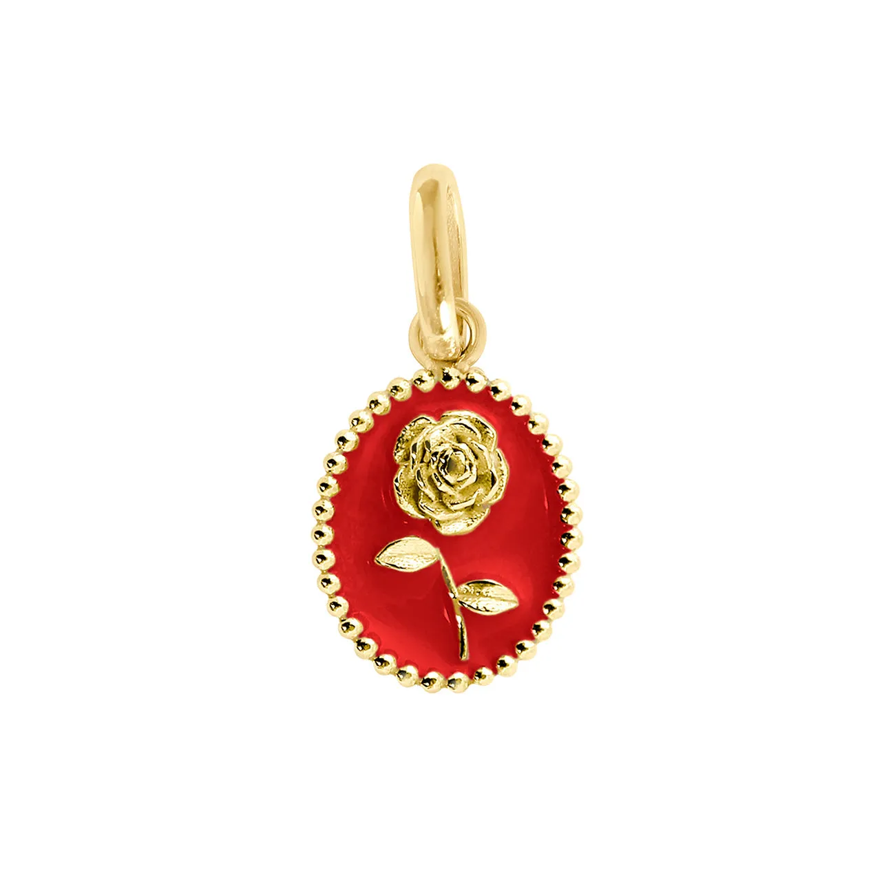 Poppy Rose Pendant, Yellow Gold