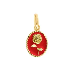 Poppy Rose Pendant, Yellow Gold