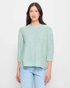 popular  Long Sleeve Textured Knit Jumper - Jadeite