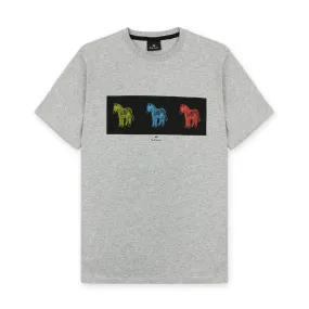 PS Paul Smith - Triple Zebra Print T-Shirt in Grey