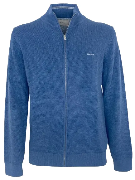 PULLOVER UOMO AZZURRO CON LOGO FRONTALE