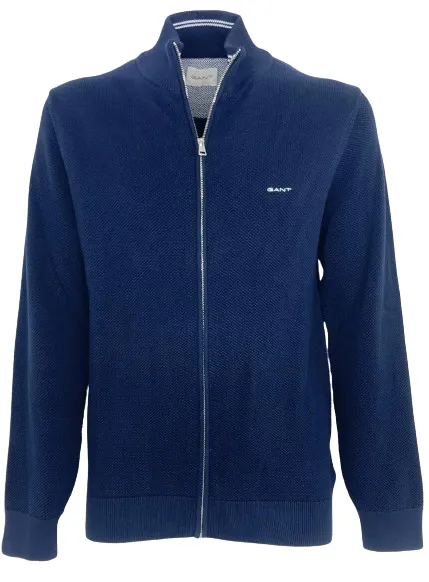 PULLOVER UOMO BLU CON LOGO FRONTALE