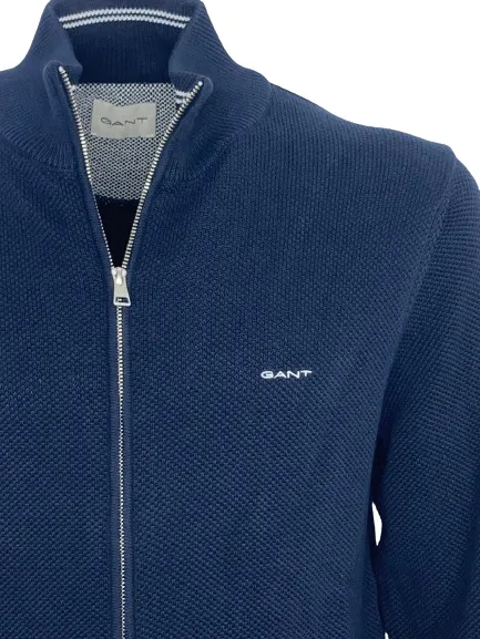 PULLOVER UOMO BLU CON LOGO FRONTALE