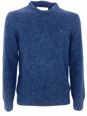 PULLOVER UOMO BLU MISTO LANA