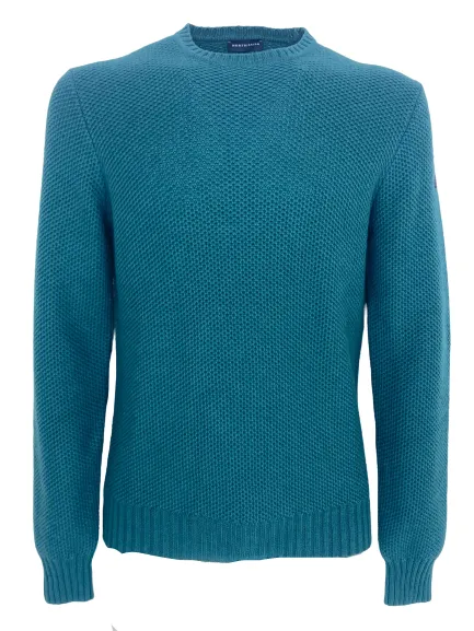 PULLOVER UOMO VERDE MISTO LANA