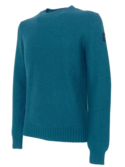 PULLOVER UOMO VERDE MISTO LANA