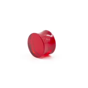 Red Double Flared Acrylic Plug