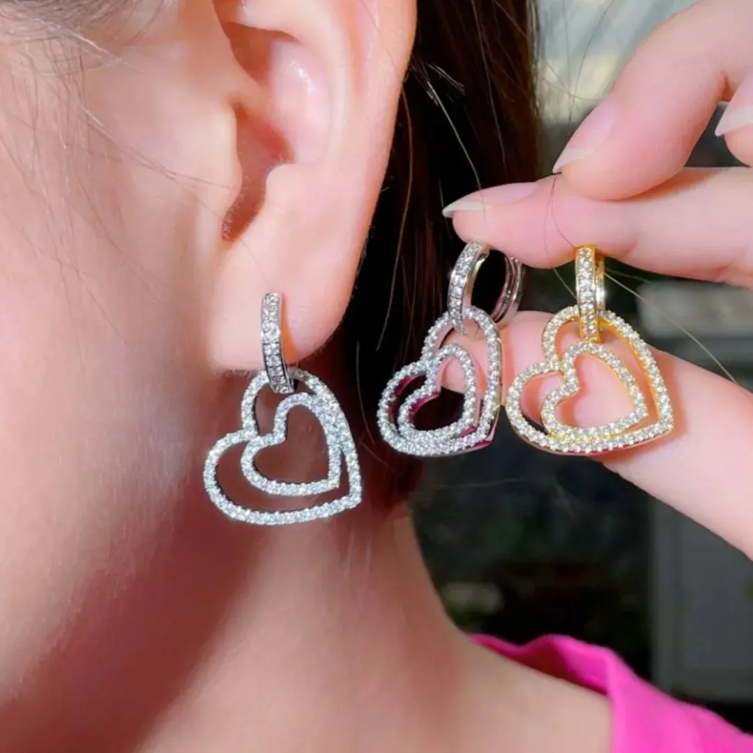 Romila Heart Earring in Gold