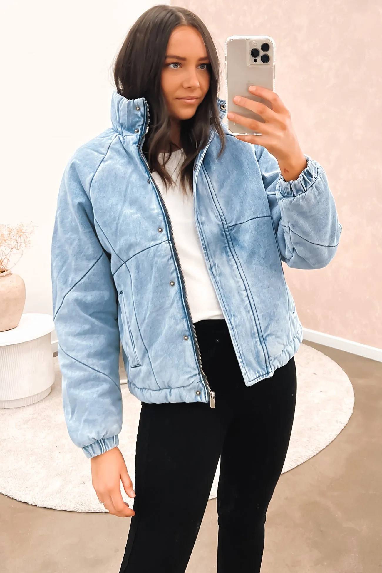 Rosalee Denim Jacket Vintage Mid Blue