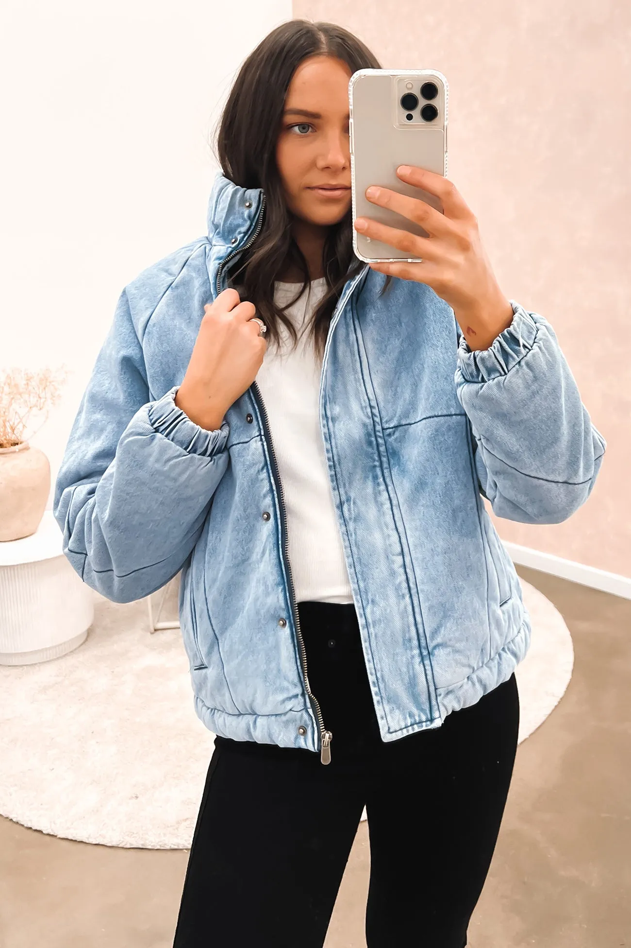 Rosalee Denim Jacket Vintage Mid Blue