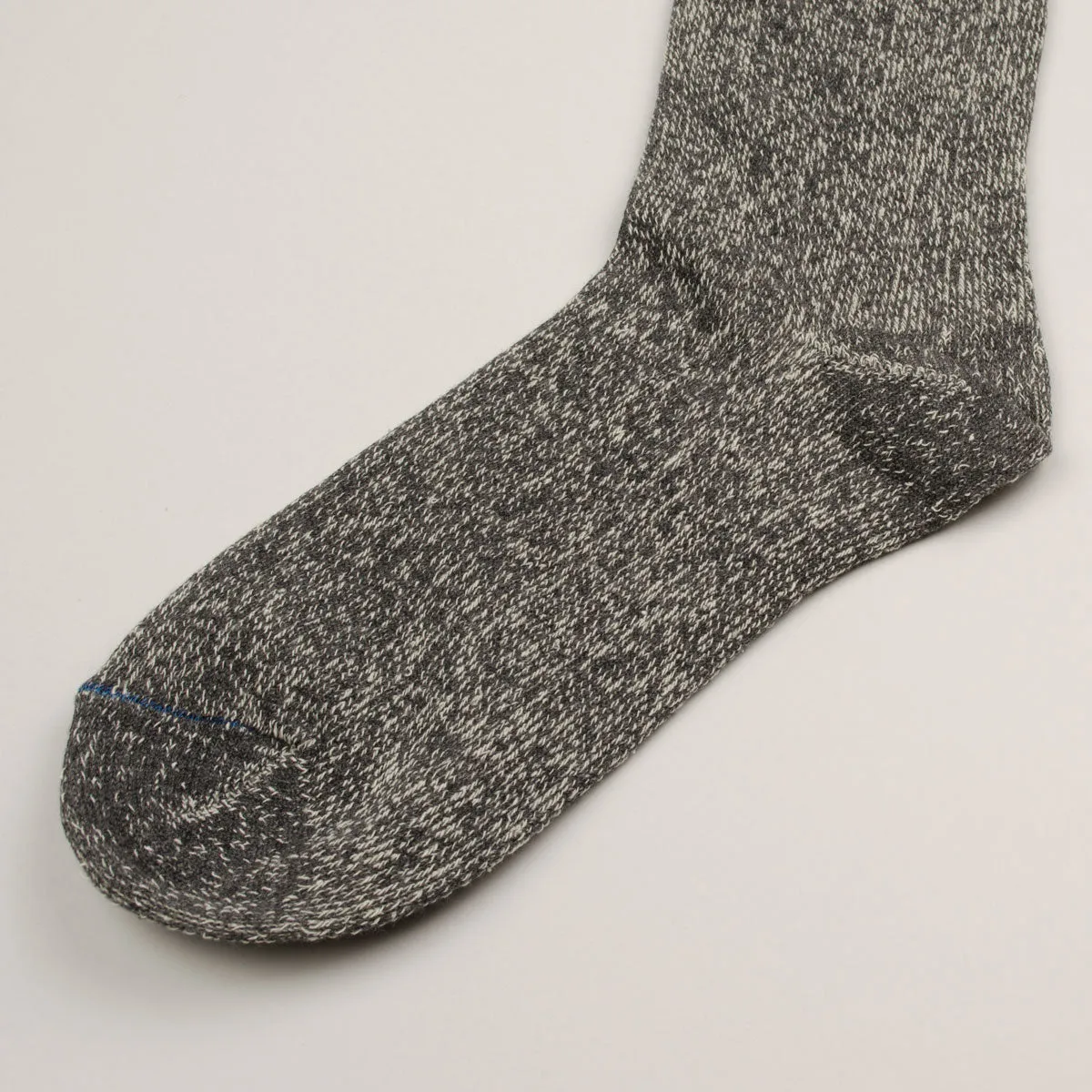 RoToTo - Doubleface Silk / Cotton Socks - Mint / Gray