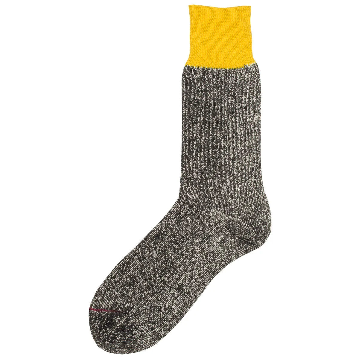 RoToTo - Doubleface Silk / Cotton Socks - Yellow / Charcoal