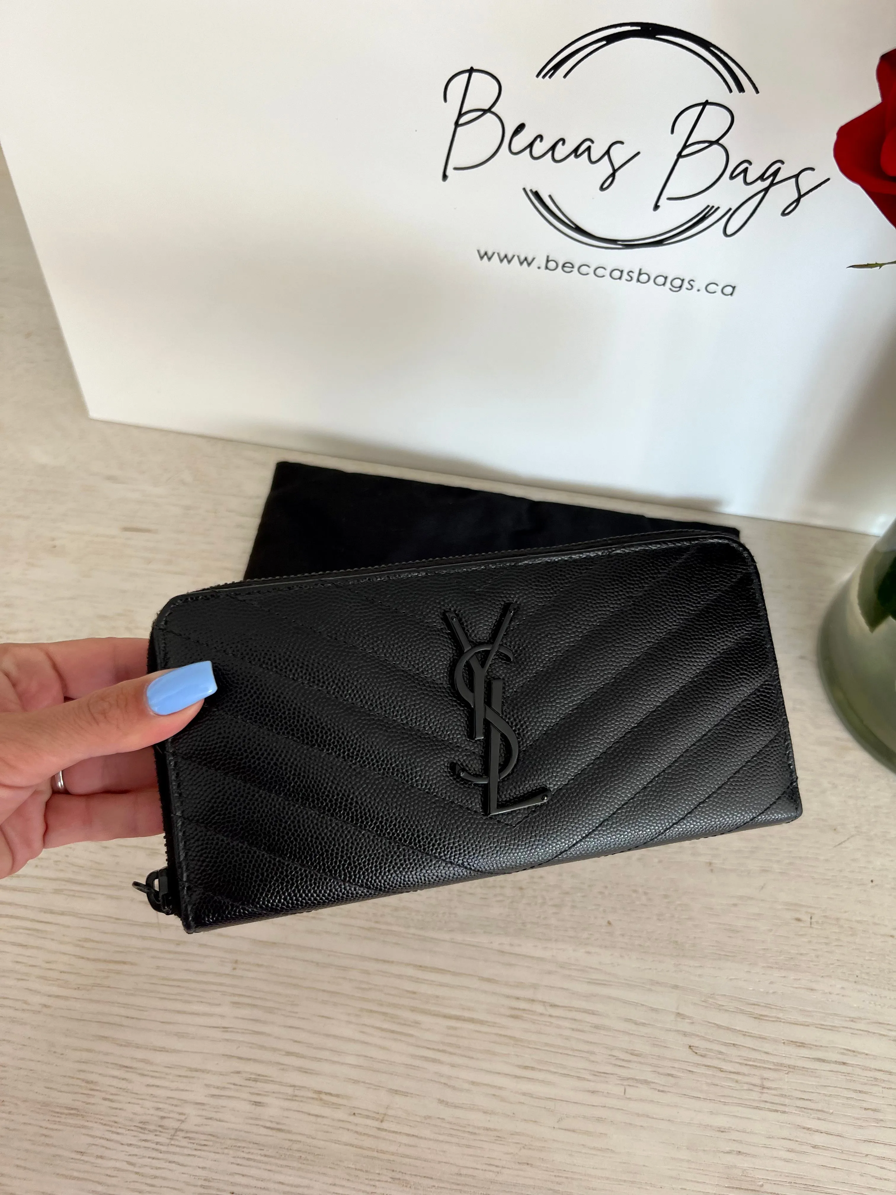 Saint Laurent Cassandre Matelasse Wallet