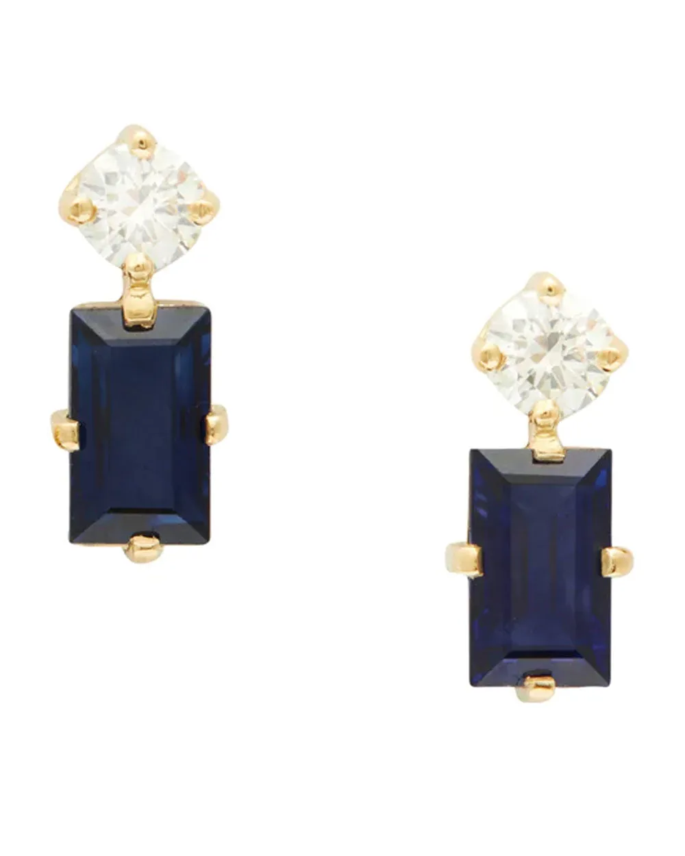 Sapphire and Diamond Deco Earring