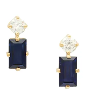 Sapphire and Diamond Deco Earring