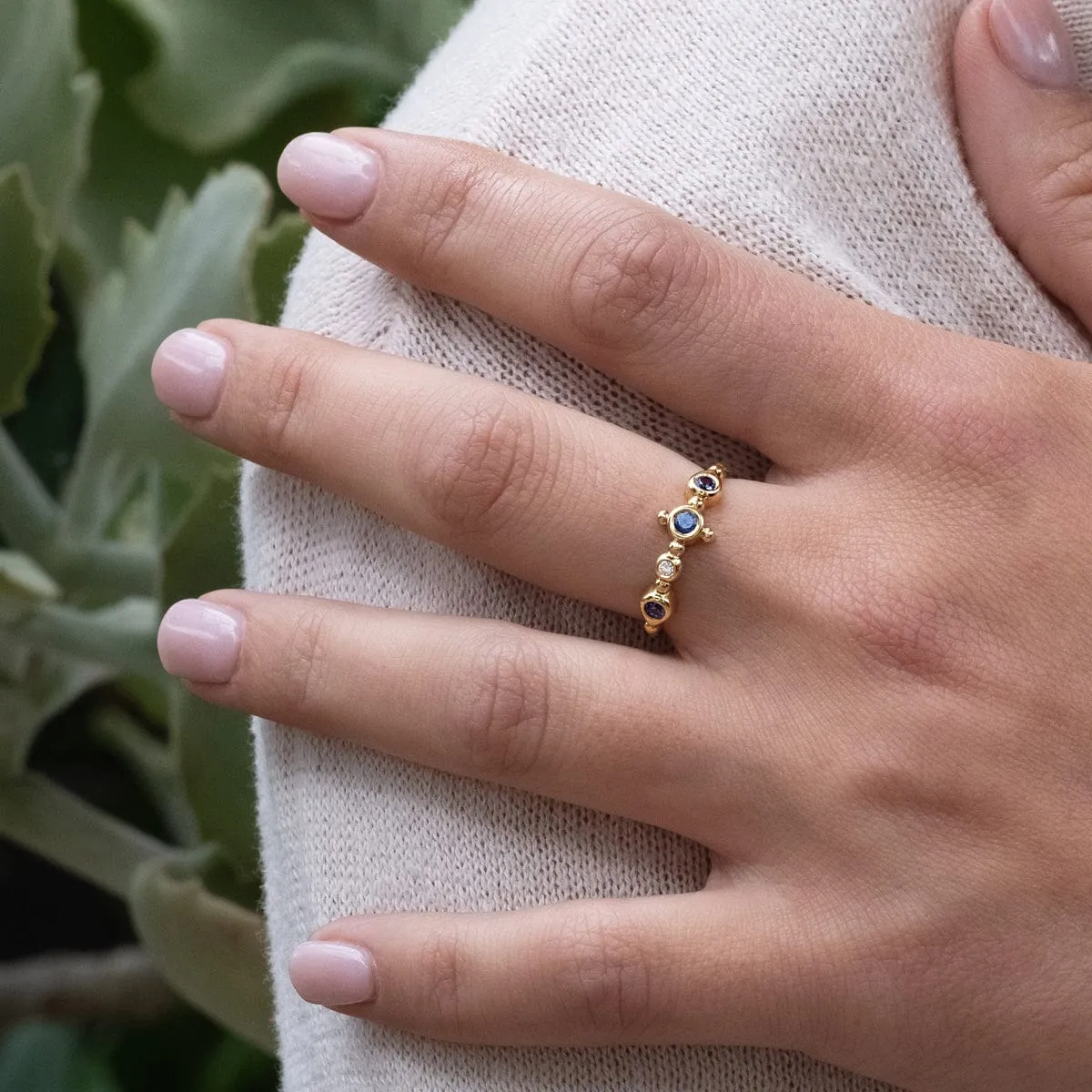 Sapphire Sceptre Ring