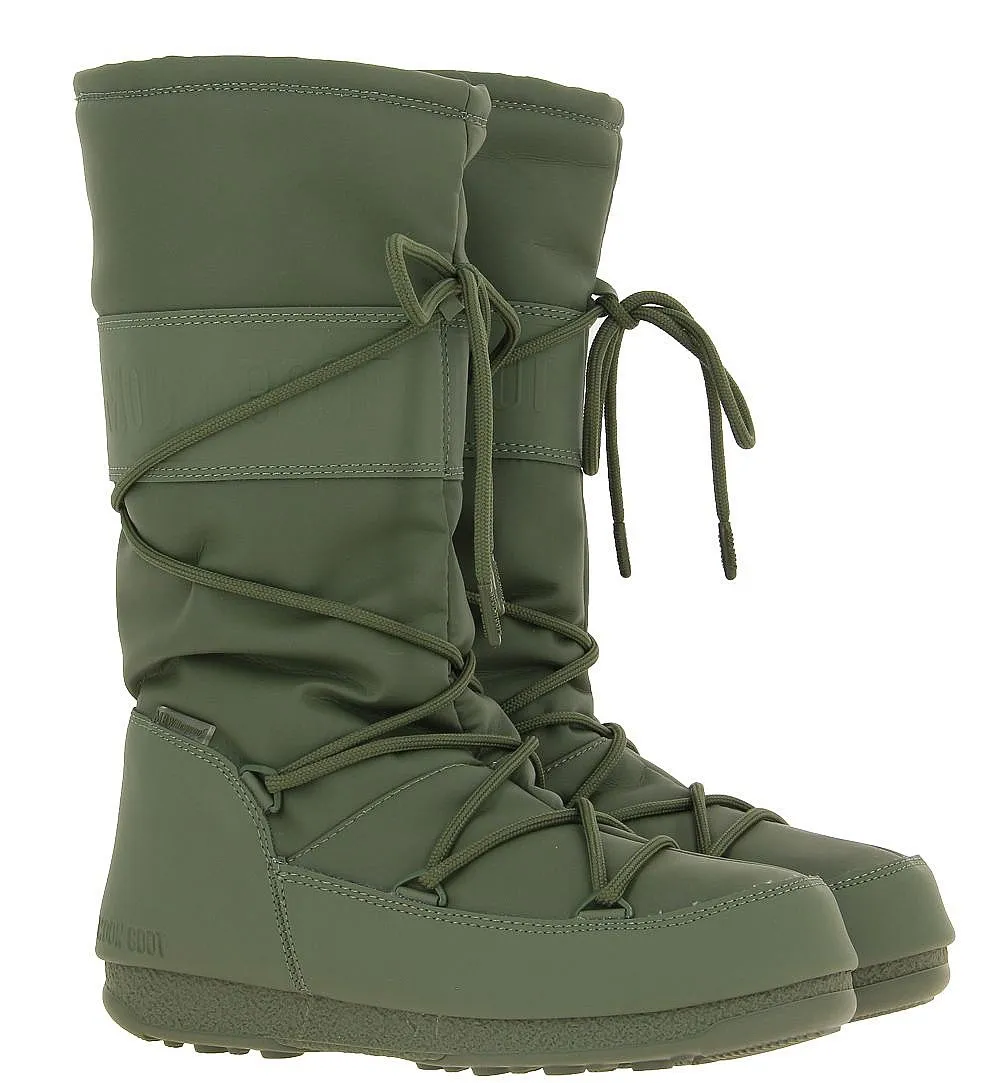 shoes Tecnica Moon Boot High Rubber WP - Khaki - women´s