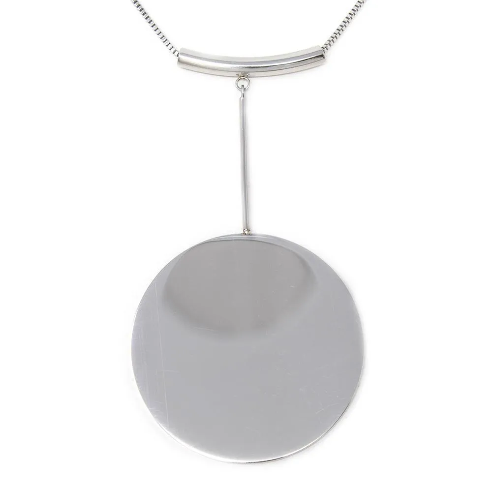 Stainless Steel Dangling Disc Neck