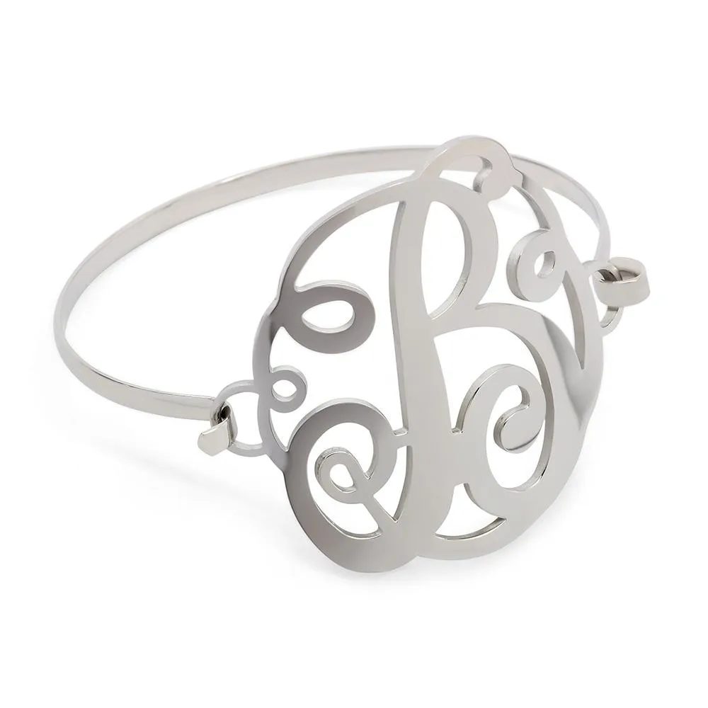 Stainless Steel Wire Bracelet Initital - B