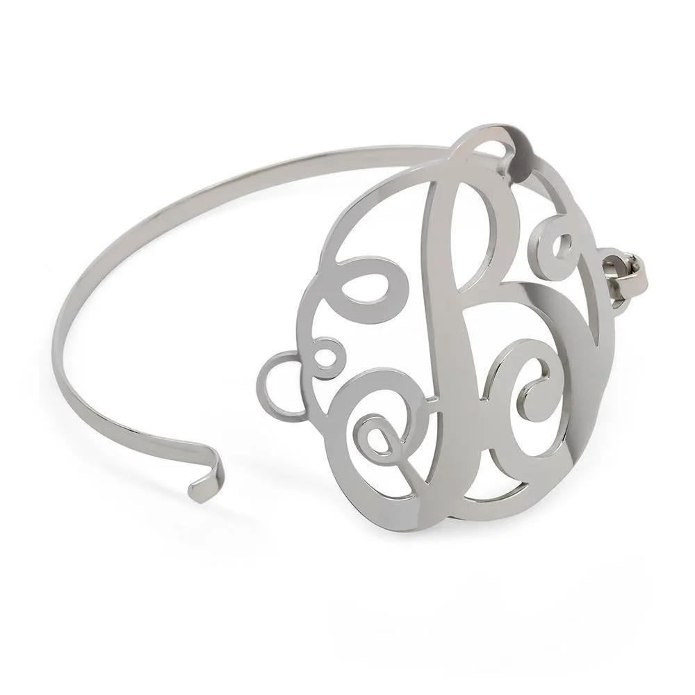 Stainless Steel Wire Bracelet Initital - B