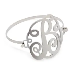 Stainless Steel Wire Bracelet Initital - B