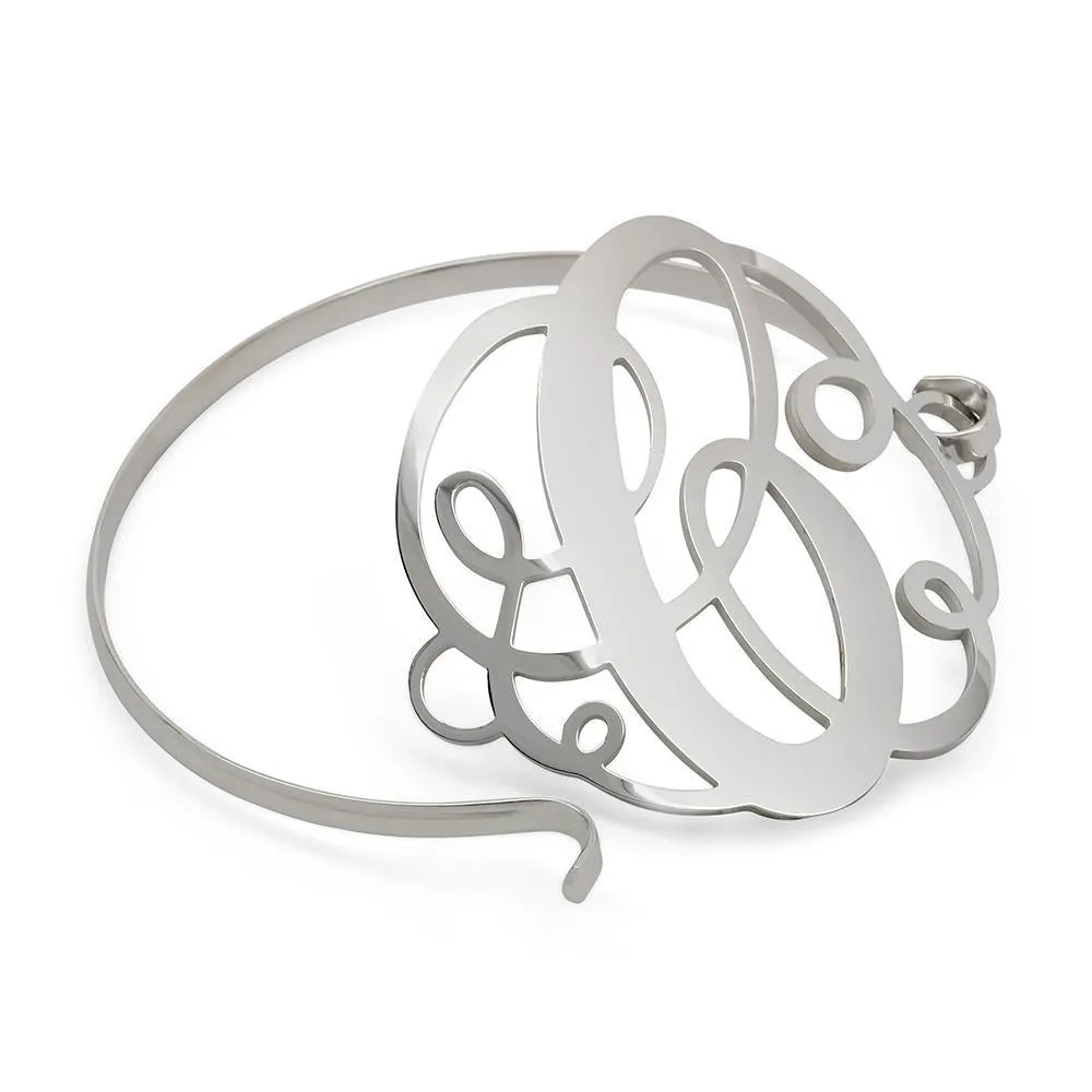 Stainless Steel Wire Bracelet Initital - C