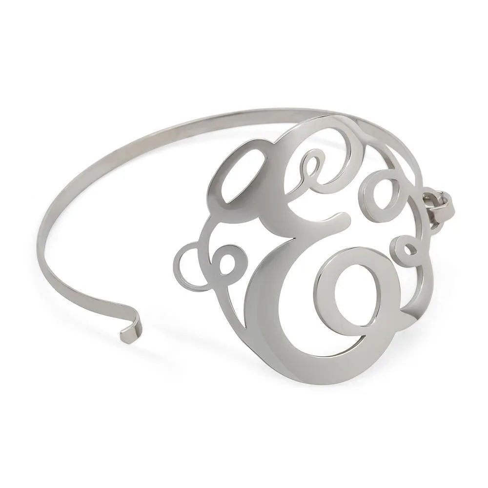 Stainless Steel Wire Bracelet Initital - E