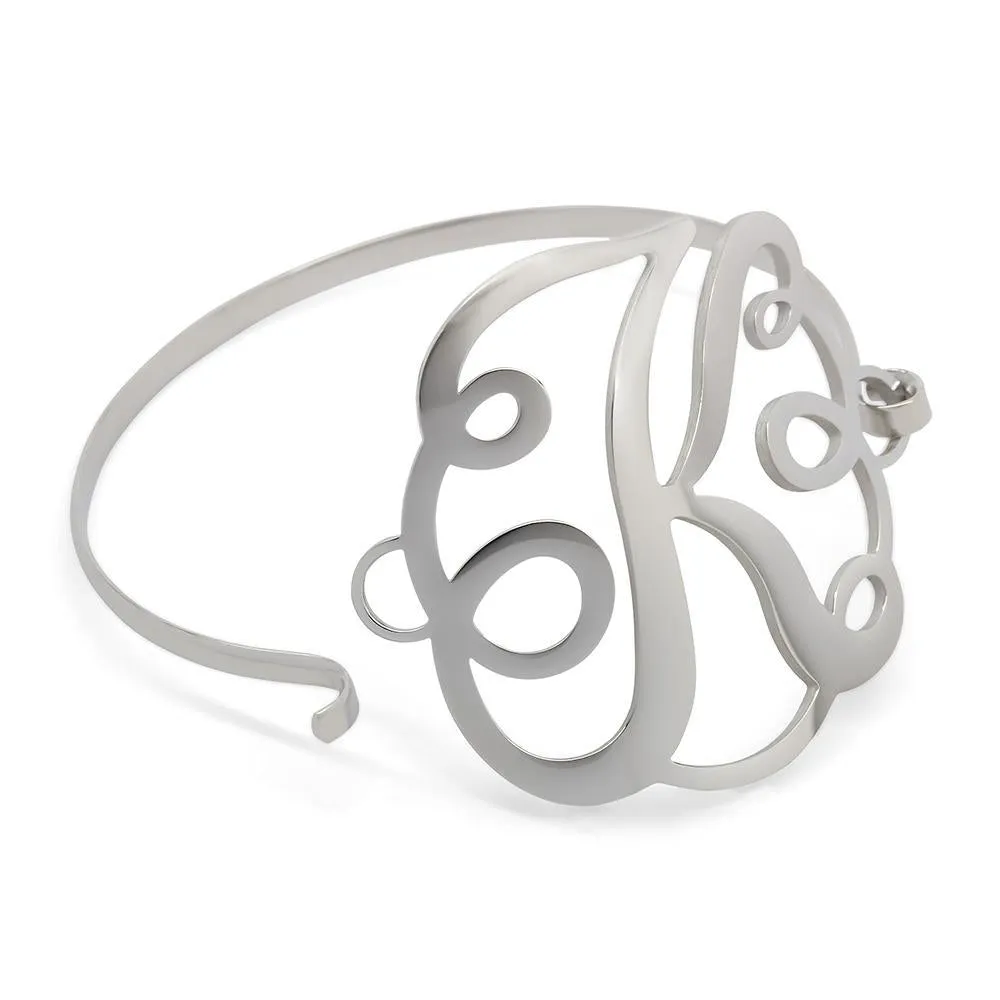 Stainless Steel Wire Bracelet Initital - K