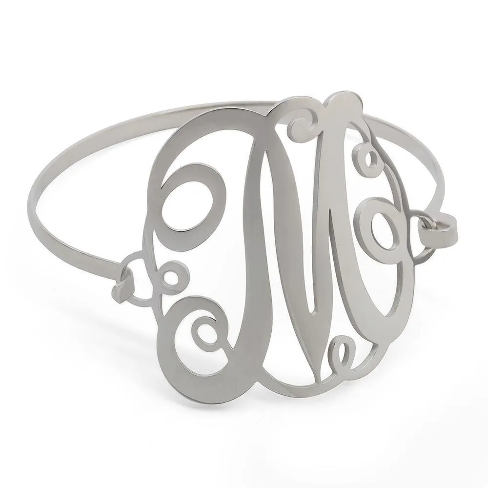 Stainless Steel Wire Bracelet Initital - M