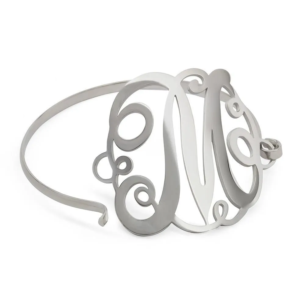 Stainless Steel Wire Bracelet Initital - M