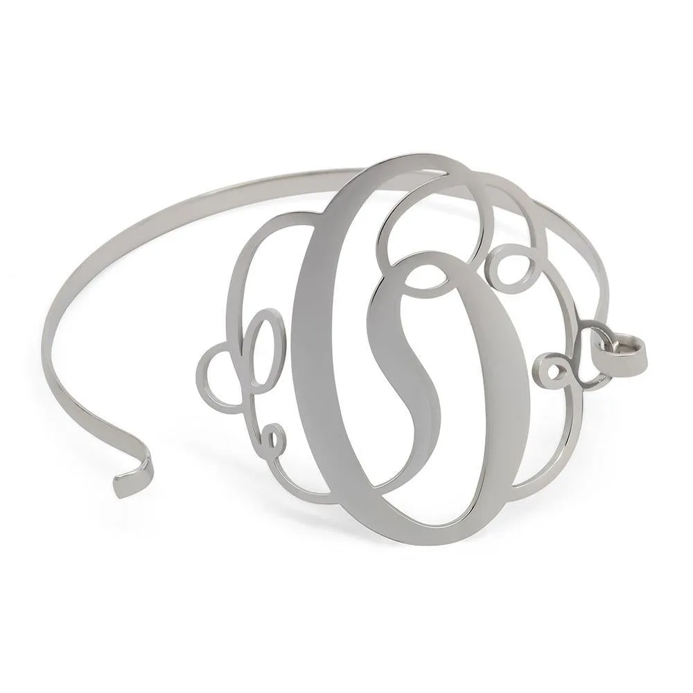 Stainless Steel Wire Bracelet Initital - O