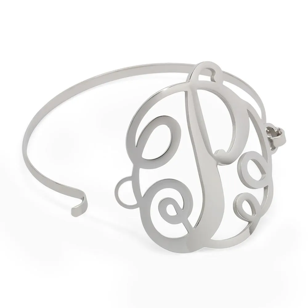 Stainless Steel Wire Bracelet Initital - P