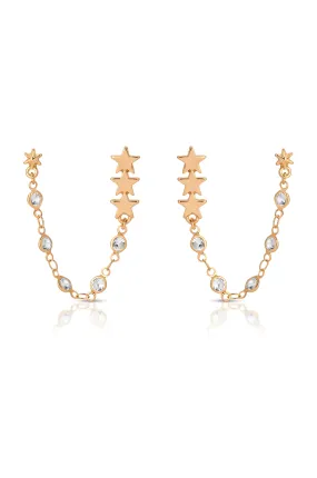 Star Studded 2 Hole Dangle Earrings