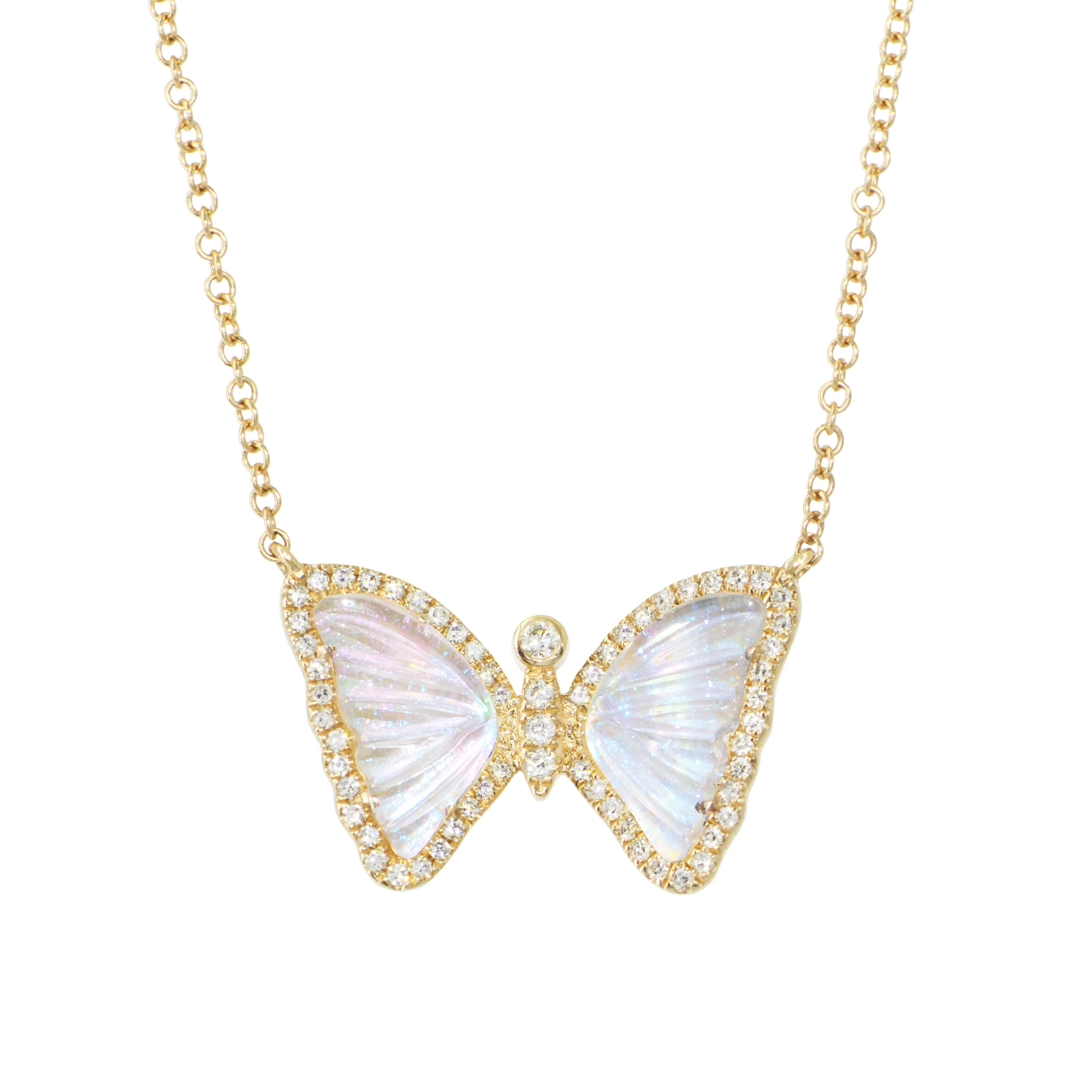 Stardust Butterfly Necklace with Diamonds