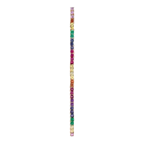 Tennis Earring - Rainbow / 14k Yellow Gold