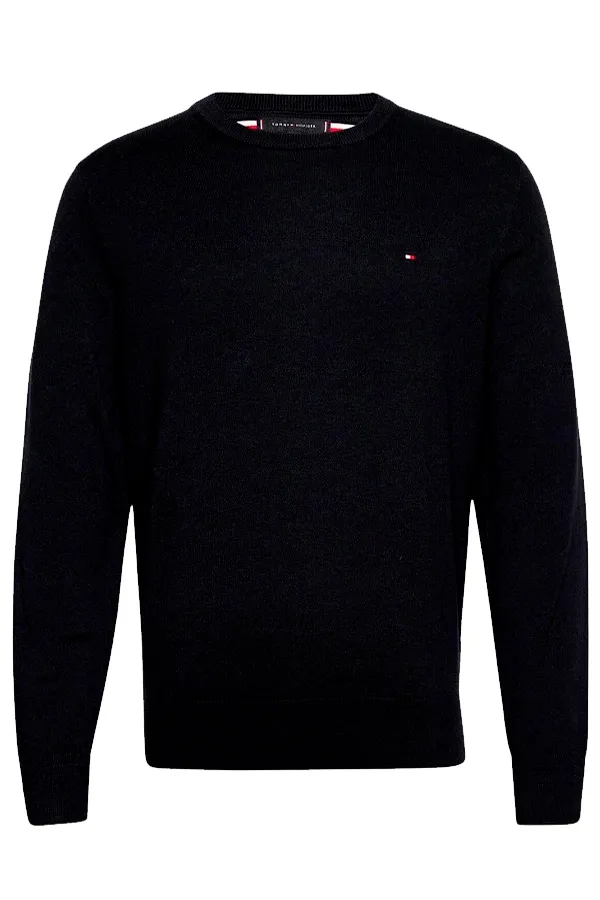 Tommy Hilfiger Cotton Silk Knit Pullover Black